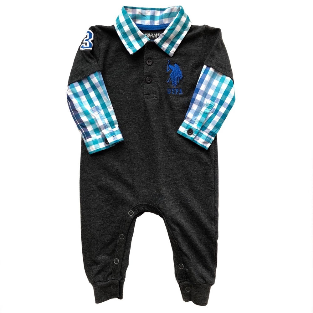 U.S. Polo Assn. Layered Sporty Romper